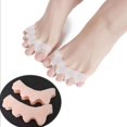 thumbnail image 4 of Espaciadores de dedos de los pies, estiradores de dedos Separador de dedos de gel 5 agujeros Alto elástico para hombres y mujeres Martillo Corrector de dedos superpuestos (2 pares), 4 of 5