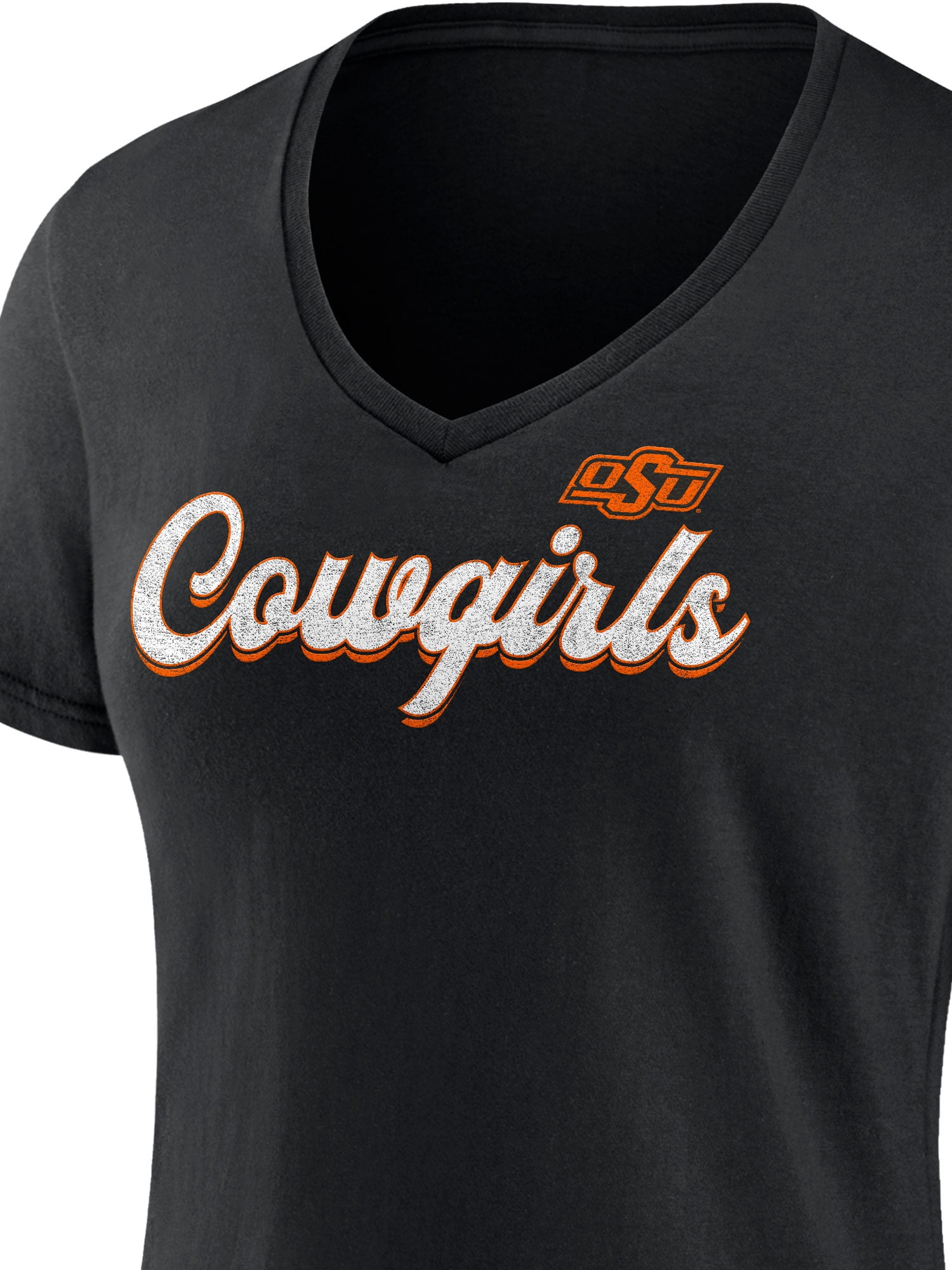 NCAA Oklahoma State Cowboys Women's Cotton Black Short Sleeve T-Shirt