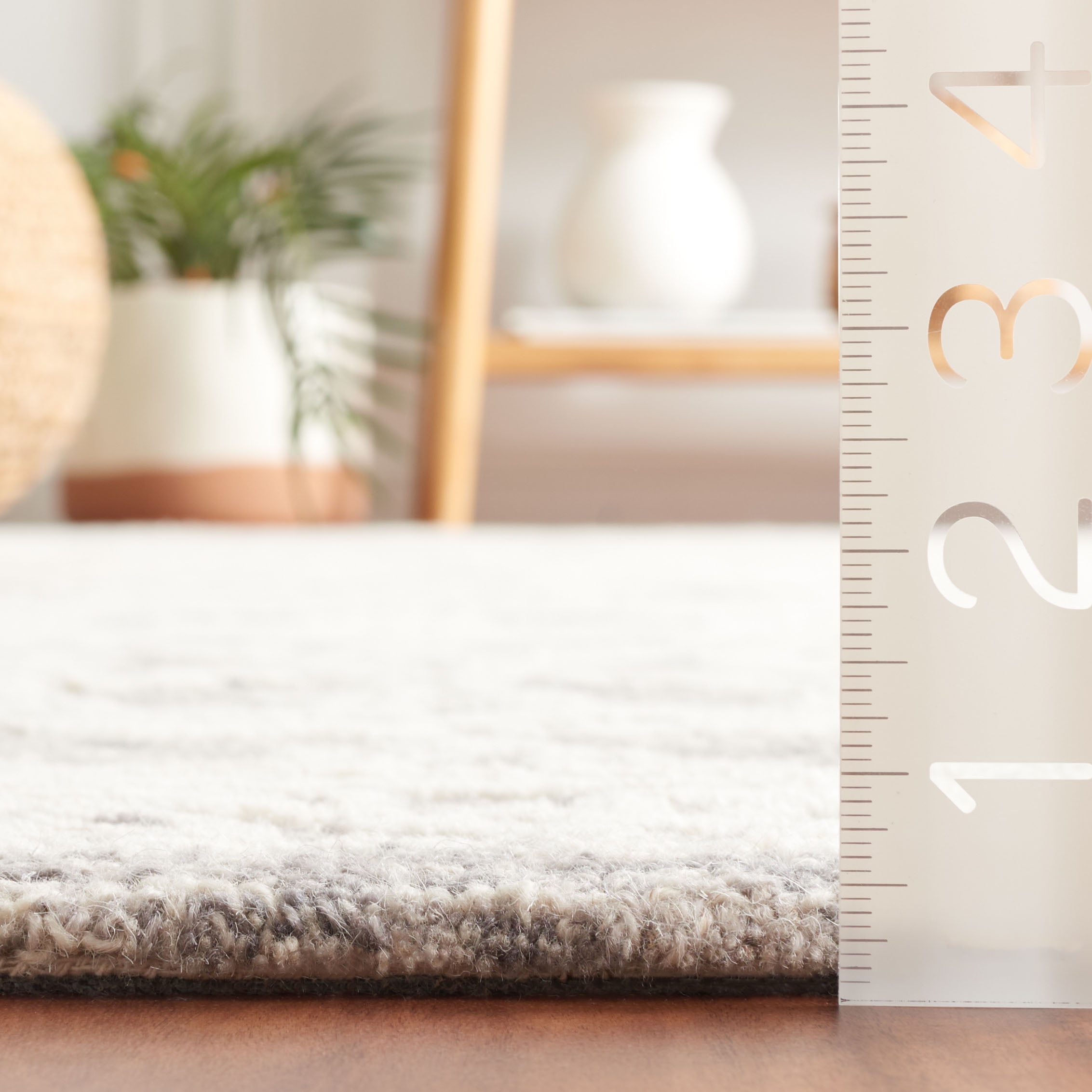 SAFAVIEH Ebony Agatha Traditional Area Rug, Ivory/Grey, 4' x 6'