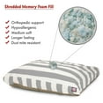 thumbnail image 3 of Majestic Pet | Vertical Stripe Shredded Memory Foam Rectangle Pet Bed For Dogs, Removable Cover, Gray, Large, 3 of 5