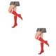 thumbnail image 4 of Qarigey Rayas Medias hasta el muslo Calcetín Botas Día de San Valentín Raya blanca roja Type1 NO1, 4 of 6