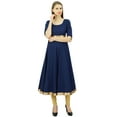 thumbnail image 1 of Bimba Kurti Anarkali pour Femmes avec Robe à Bordure Dorée Vêtements Indiens Kurta pour Dames, 1 of 6
