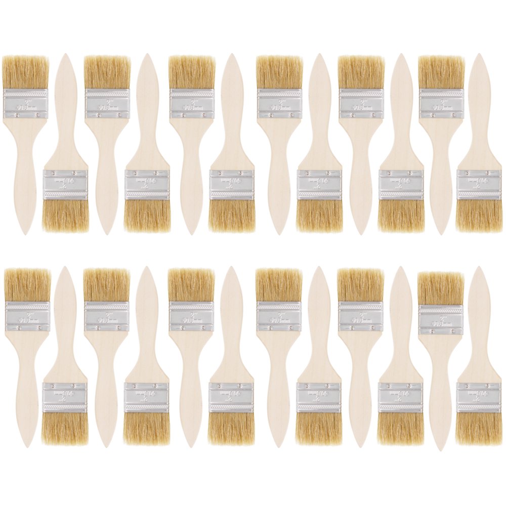 US Art Supply 24 Pack of 2 inch Paint and Chip Paint Brushes for Paint