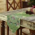 thumbnail image 3 of Table Runner Dresser Scarves Christmas Pine Needle Cone Berry Cotton Linen Burlap Table Cover Abstract Leaves Vine on Green Table Runners for Family Kitchen Dining Holiday Party Banquet Decor, 3 of 5