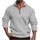 thumbnail image 2 of pstuiky Camisas casuales de manga larga para hombre, Camisa de manga larga raglán con cuello alto y cremallera de color sólido informal para hombre. Tops de hombre xxxl, 2 of 6