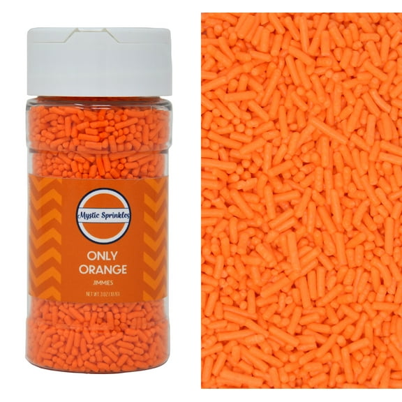 Mystic Sprinkles Only Orange Jimmies 3 Ounce Bottle