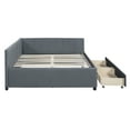 thumbnail image 5 of Full Size Upholstered Daybed with 2 Storage Drawers Sofa Bed Frame No Box Spring Needed, Linen Fabric (Gray), 5 of 9