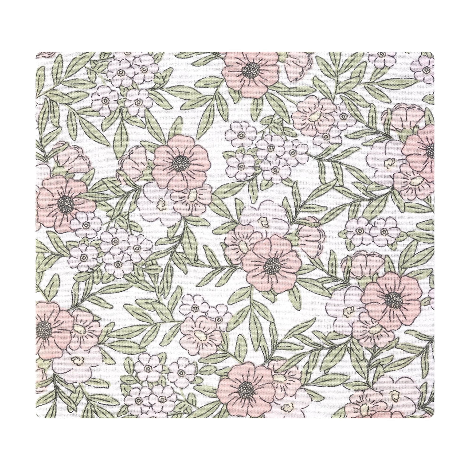 Hudson Baby Girl Cotton Polyester Flannel Receiving Blankets Bundle 7-Pack, Soft Pink Floral, One Size