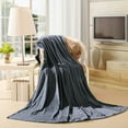 thumbnail image 2 of Howarmer Dark Gray Fuzzy Bed Blanket, King Size Soft Flannel Fleece Blankets, All Season Lightweight Warm Bed Throws, 90 x 108 Inch, 2 of 7