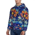 thumbnail image 3 of Naloa Colorful Fall Leaves Men's Casual Hooded Collar Drawstring Hoodies Pullover Sweatshirts Casual Long Sleeve Shirts-Medium, 3 of 7