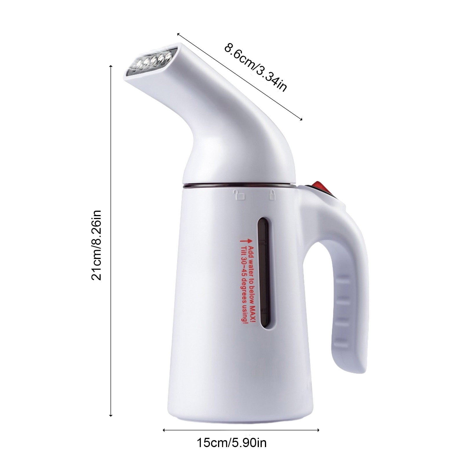 Portable Handheld Steam Iron for Clothes, 304 Stainless Steel, Wrinkle Remover for Travel, Safe for All Fabrics, Ideal for Home & On-the-Go white