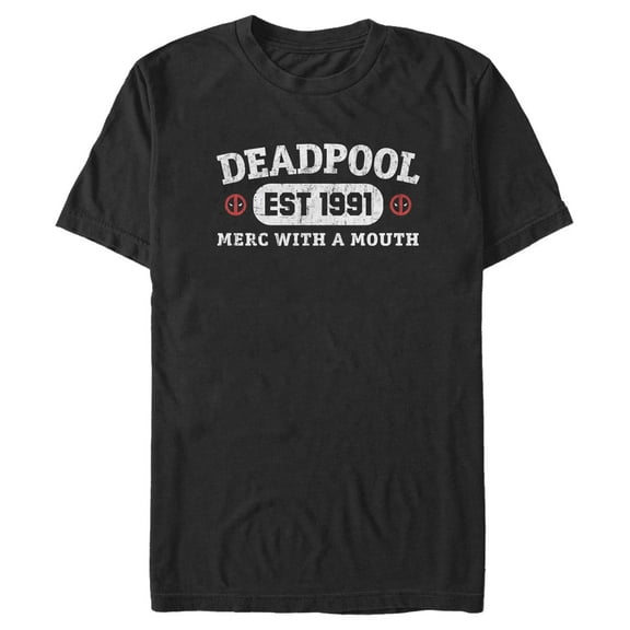 Men's Marvel: Deadpool Distressed Merc With a Mouth Graphic T-Shirt