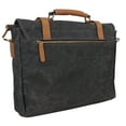 thumbnail image 2 of Vagarant Traveler Vintage Cotton Wax Canvas Laptop Messenger Bag CM20.GRY, 2 of 3