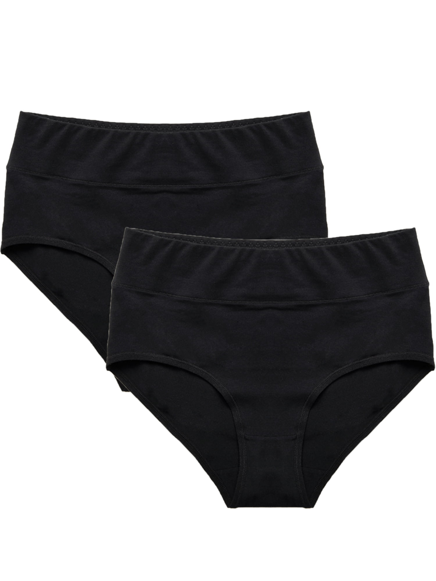 LELINTA Women's Cotton Underwear High Waist Full Coverage Brief Panty ...