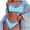 01-Sky Blue, variant on Ecqkame Women's 2 Piece Bikini Set High Cut Color Block Bathing Suit with Adjustable Halter Neck and Thong Swimwear Light Blue L