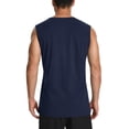 thumbnail image 4 of Camiseta sin mangas Cotrasen para hombre UPF 50+, corte regular, azul marino, talla S, 4 of 6