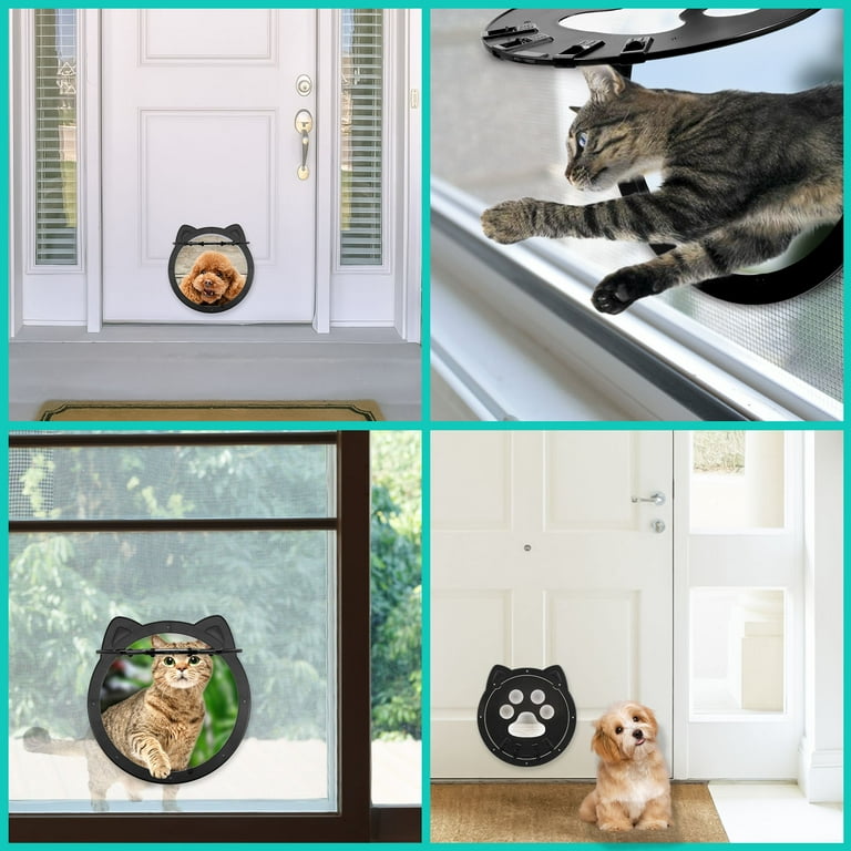 Cat Door for Interior Doors Cat Puppy Door with Lockable Safe Magnetic Flap Door Indoor and Outdoor Cat Door for Small Medium Large Cats Walmart