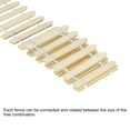 thumbnail image 4 of Unique Bargains Miniature Garden Fence, 35 Inch Long Picket Fence Mini Ornament, Wood Color, 4 of 5