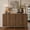 Walnut, variant on Aukfa 56.7" Modern Sideboard Buffet Cabinet with Adjustable Shelves, Accent Credenza Organizer,Walnut