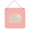 thumbnail image 1 of Carolines Treasures BB7959DS66 Fluffy Angora Rabbit Imprimés Muraux Ou de Porte à Carreaux Roses, 6 x 6 Po., 1 of 1