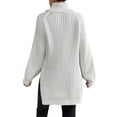 thumbnail image 3 of Innerwin Chandails à Col Roulé pour Femmes Chandail de Travail Manches Longues Ample Tricoté Blanc m, 3 of 4