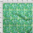 thumbnail image 3 of oneOone Cotton Poplin Sea Green Fabric Ikat Dress Material Fabric Print Fabric By The Yard 56 Inch Wide, 3 of 6