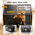 thumbnail image 3 of CAMMOO 48'' Heavy Duty Dog Crates for Large Dogs-Reinforced Square Tube Frame, Chew-Proof Dual Top Fences, Dog Kennel Indoor, Comfort & Easy-Clean Split Floor, Dog Cage with Extra-Wide Door, 3 of 9
