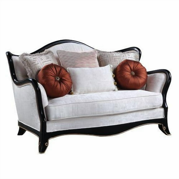 LV00252 - Loveseat w/6Pillows, Beige Fabric - Nurmive