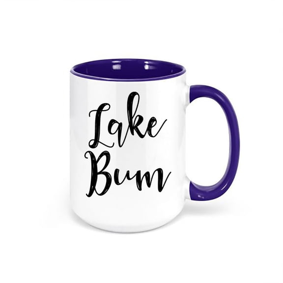 Lake Coffee Mug, Lake Bum, Lake Decor, Lake Cup, Lake Lover Gift, Lake House Mug, Sublimated Design, Gift For Her, Water Lover, Birthday Mug, BLUE
