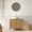 30''Matte White Stone Round Vessel, variant on LHSHID 30"Bathroom Vanity Sink,Freestanding Plywood Storage Cabinet with 2 Doors,Transparent Round Glass Basin with Stone Pattern Roma Travertine Sintered Stone Counter Top,Woodgrain Color