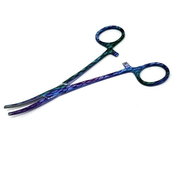 Stainless Steel Fishing Pliers Anglers Catch & Release Serrated Tool, Mermaid 5.5" Curved