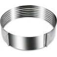 thumbnail image 3 of Nvzi MarxHousehold Adjustable 9" to 12" Stainless Steel Layer Cake Slicer Cutter Mousse Mould Slicing Cake, 3 of 5