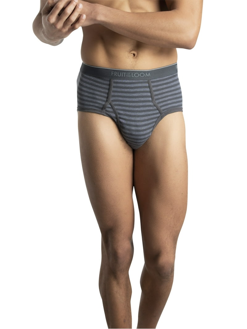 Fruit of the Loom Men's Cotton Briefs, Moisture-Wicking, Mid