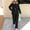 10 Black, variant on Womens Winter Ski Suit Two Piece Hooded Fur Collar Snowsuit Full Zipper Puffer Jackets and Snow Pants Outdoor Snow Suits
