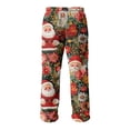 thumbnail image 7 of Trgacdwlo Christmas Men's Flannel Pajama Pants Santa Claus Pattern Winter Fuzzy Fleece Pj Bottoms for Men Comfy Elastic Waist Straight Leg Mens Sleep Pants, 7 of 7