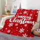 thumbnail image 3 of Manta de franela navideña con estampado de copos de nieve, suave y cálida manta de felpa, decoración del hogar, decoraciones de Año Nuevo, 3 of 4