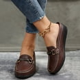 thumbnail image 2 of Rokment Mules Dressy Slippers for Women Ladies Trendy Casual Buckles Leather Closed Toe Sandals Comfortable Walking Slip on Backless Loafers Summer Fall Coffee Size 9.5, 2 of 6