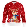 thumbnail image 4 of KANG His & Hers Christmas Sweatshirt | Unisex Ribbed Knit Pullover for Couples & Friends | Festive Matching SetRedS, 4 of 5