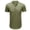 Olive Green, variant on WREESH Men's Cotton Linen Henley Shirt Button Front Casual Solid Fashion Pullover Tops Gray