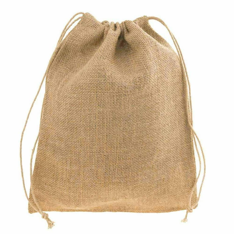 Burlap Favor Bags with Drawstrings 12 Piece 10 Inch x 12 Inch