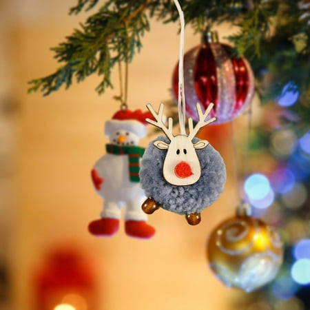 

Christmas Reindeer Figures Decoration Elk Deer Doll Ornament Miniature Pendant for Kids Gift New Year Party Photography Props Children