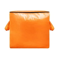 Btomtd Heavy Duty Double Zipper Storage Bags with Wide Opening Storage Solutions for Household Frequent Use Clothing Storage Bag, 240L, Orange