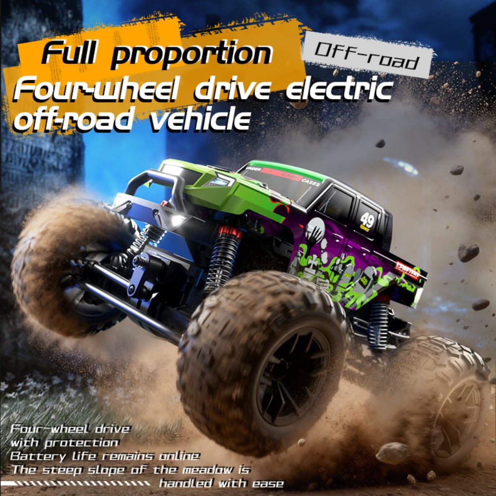 1:18 RC Cars, 2.4GHz 4WD High Speed 30 KM/H Remote Control Car All Terrain Off Road Monster Truck RC Drift Car for Adults Boys 8-12