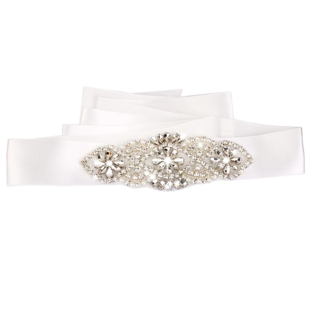 Faja Cinturón Cinturón Con Pedrería De Cristal Con De Guillotina Nupcial Yuyangstore Cinturón de vestido de novia