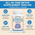 thumbnail image 3 of Jagielolia All-in-One Detox Binder Supplement 1500 MG - High Bioavailability, Liver Gut Detox Cleanse with Activated Charcoal, Zeolite & Bentonite Clay for Toxins, Liver, Digestive, 90 Vegan Capsules, 3 of 5