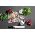 thumbnail image 4 of Decorating Easter White Poodle Glass Cutting Board 12 in x 15 in, 4 of 5