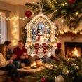 thumbnail image 6 of Cheapark 2D Flat Acrylic Christmas Snowman Hanging Ornament Lightweight Tree Pendant for Xmas Tree Holiday Home Party Decor Gift, 6 of 7