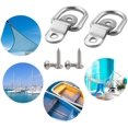 thumbnail image 4 of 10 Pieces Eye Board Trailer Strapping Buckle Hook Strapping Buckle Body 20 Screw Clamp Rings, Forged, Strapping Rings for Securing Loads of Trailer, Truck, Boat, Car, Kayak, 4 of 5