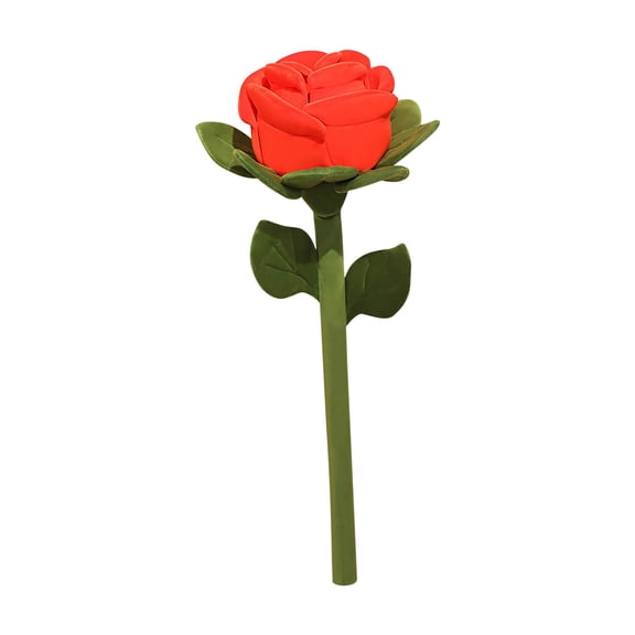 Simulation Plush Toys Rose Giant Plush Flower Bendable Stems Stuffed Flowers Valentine's Day QiXi Confession Roses Gifts for Her