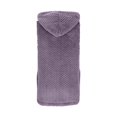 thumbnail image 5 of Women's Mid-Length Sleeveless Vest, Double Sided Plush Fleece Jacket, Hooded Soft Outerwear, Solid Color Casual Wear, Diagonal Embossed Design, Autumn Winter Layering Piece Purple L, 5 of 5